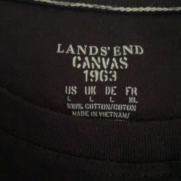 Land’s End Canvas Black Long Sleeve Tee L - Picture 2 of 9
